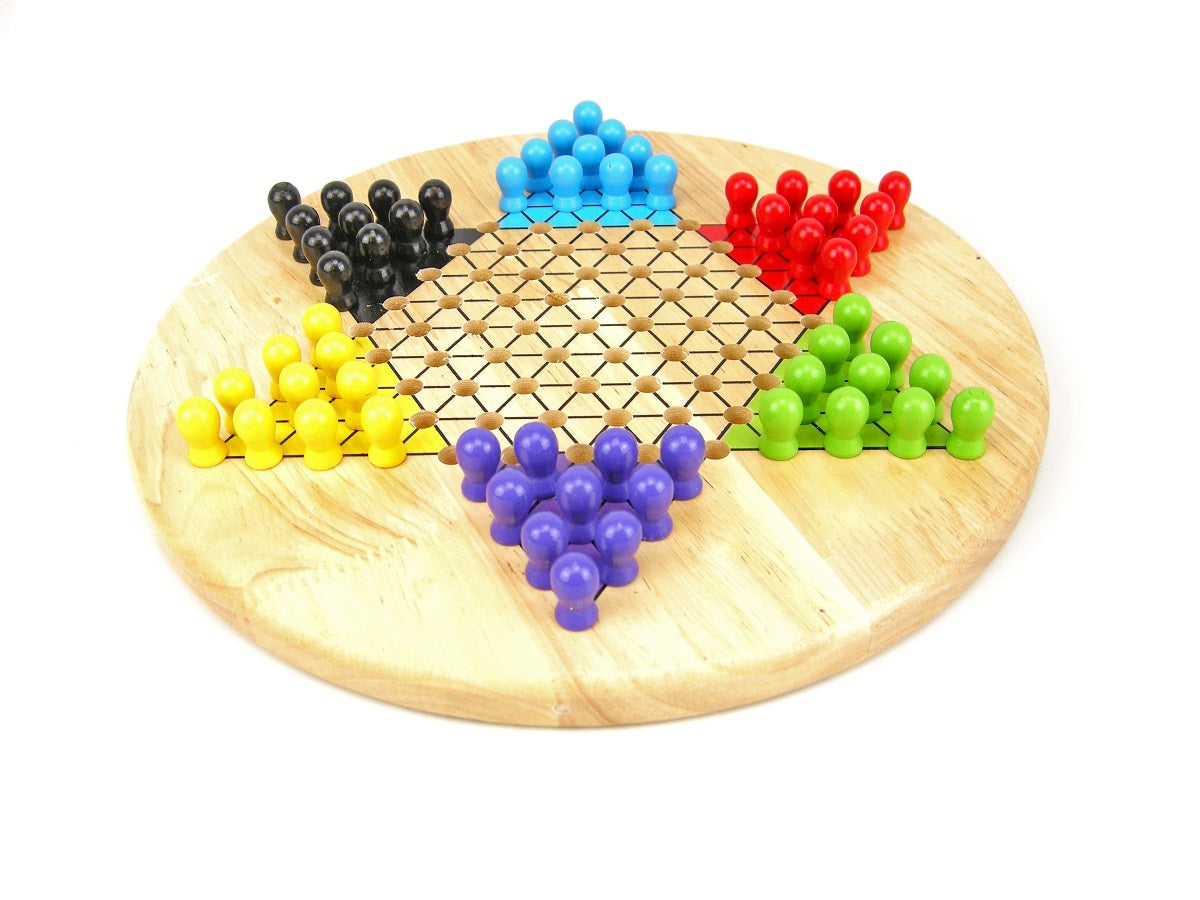 Chinese Checker Wooden Board Game 30Cms