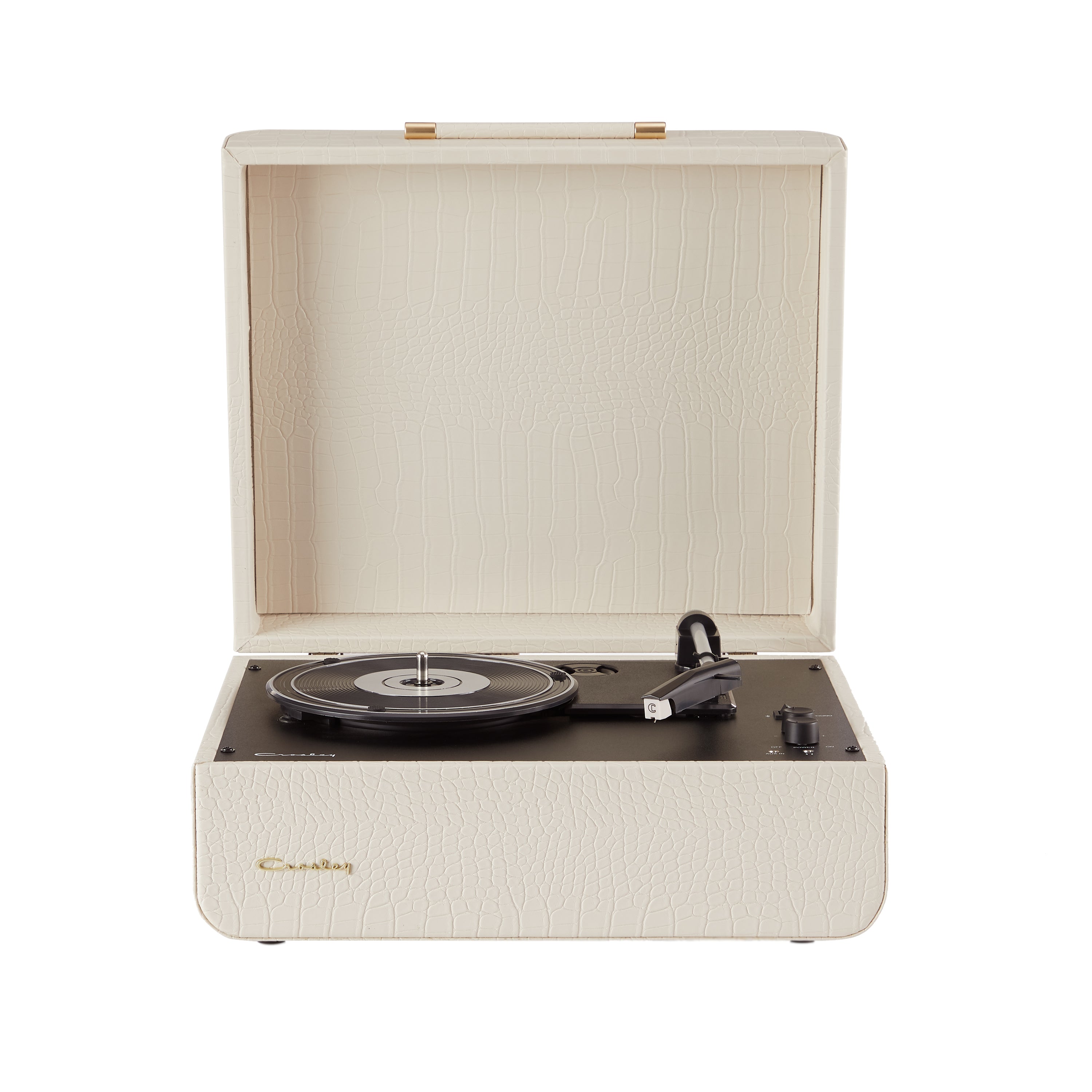 Crosley Mercury Turntable - Cream + Majority D40 Bluetooth Speakers - Black - BUNDLE