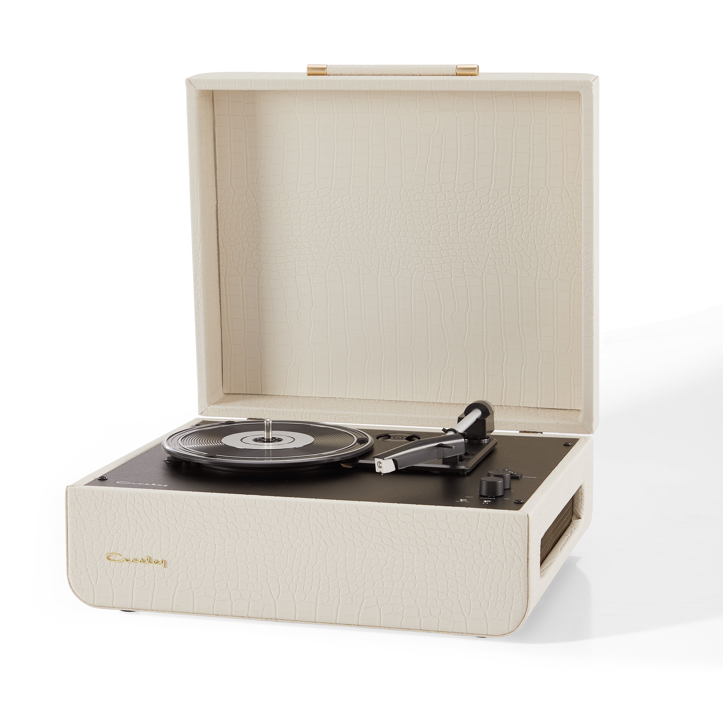 Crosley Mercury Turntable - Cream + Crosley Record Storage Crate BUNDLE