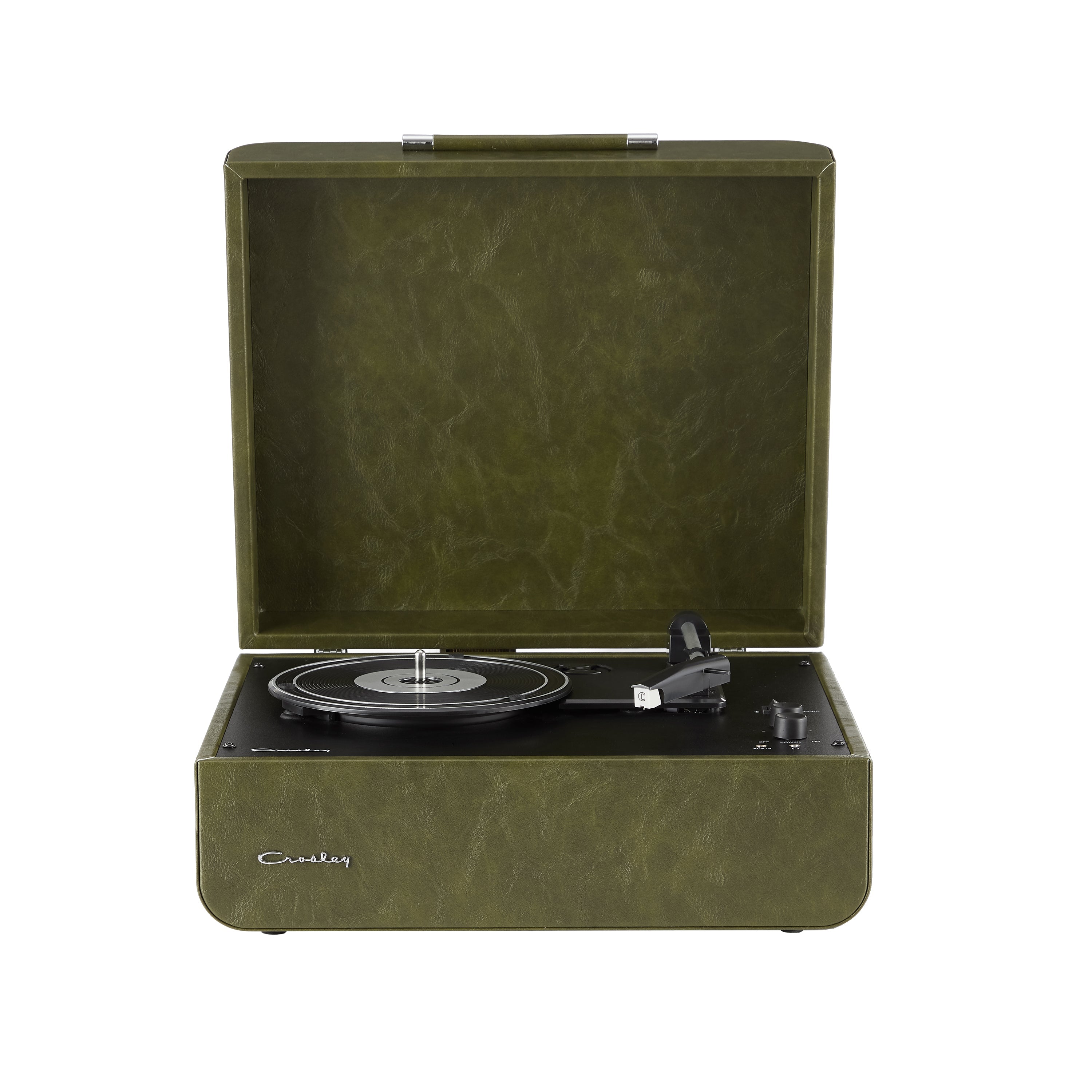 Crosley Mercury Turntable - Green + Majority D40 Bluetooth Speakers - Black - BUNDLE