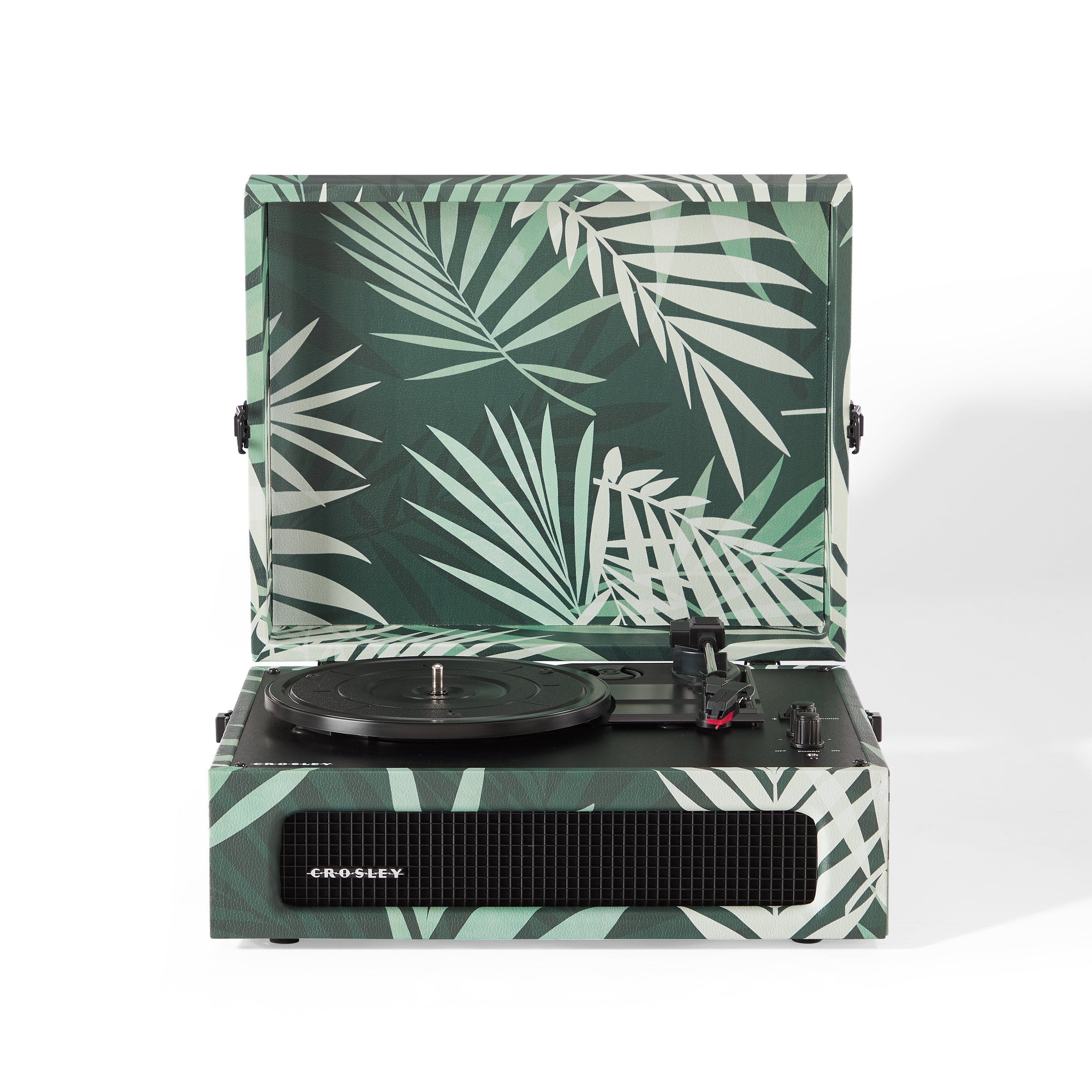 Crosley Voyager Bluetooth Portable Turntable + Crosley SOHO Stand - Botanical BUNDLE