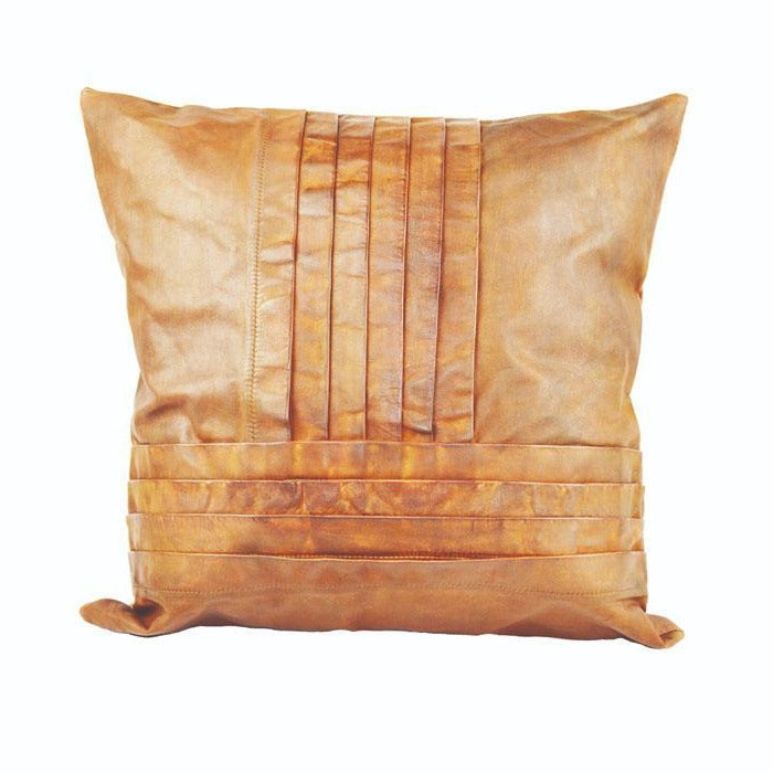 Leather Accent Square Cushion Cover 45cms (Available In 2 Colors)