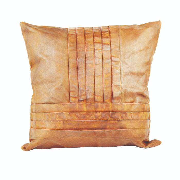 Leather Accent Square Cushion Cover 45cms (Available In 2 Colors)