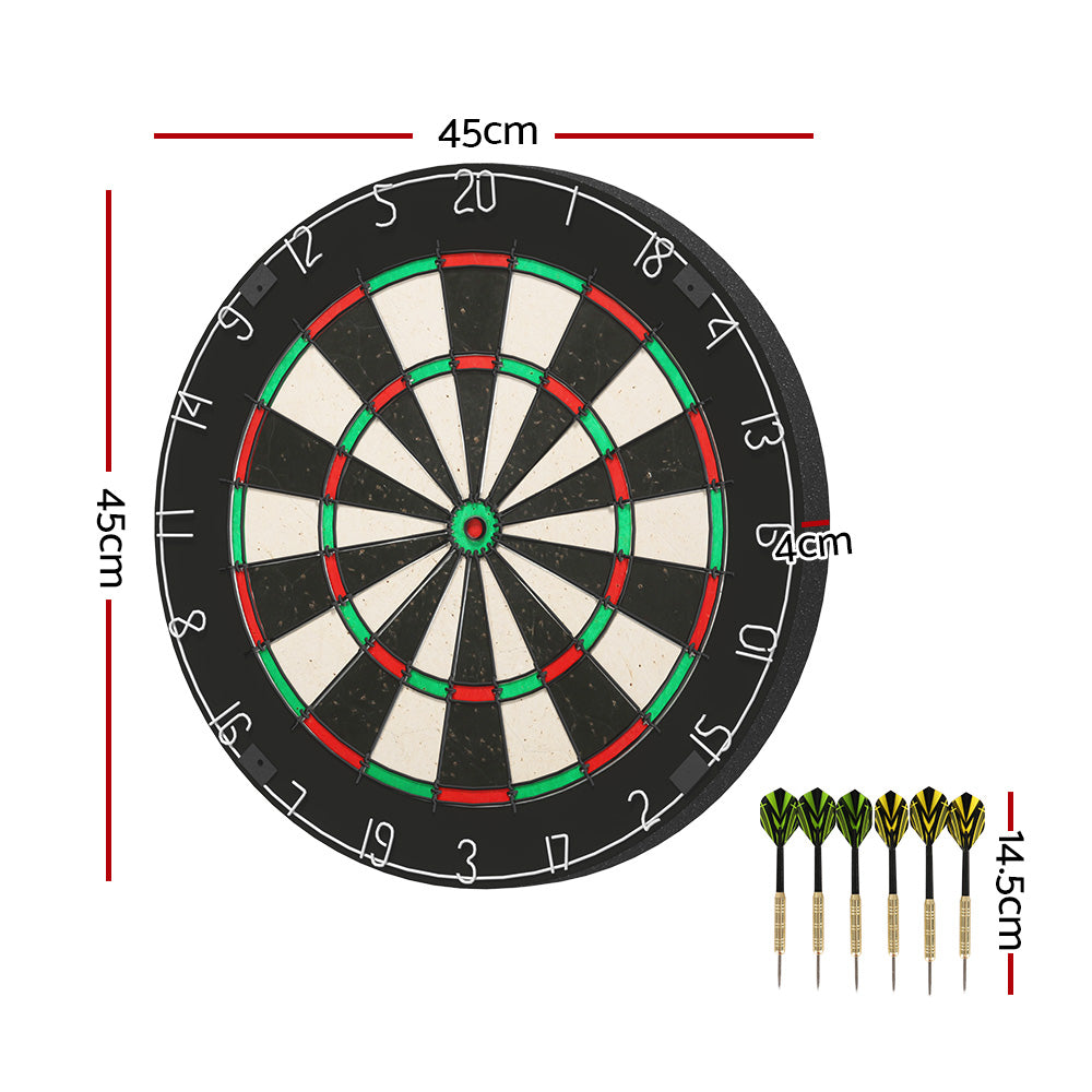 18" Dart Board Game with Steel Darts Competition Party Game