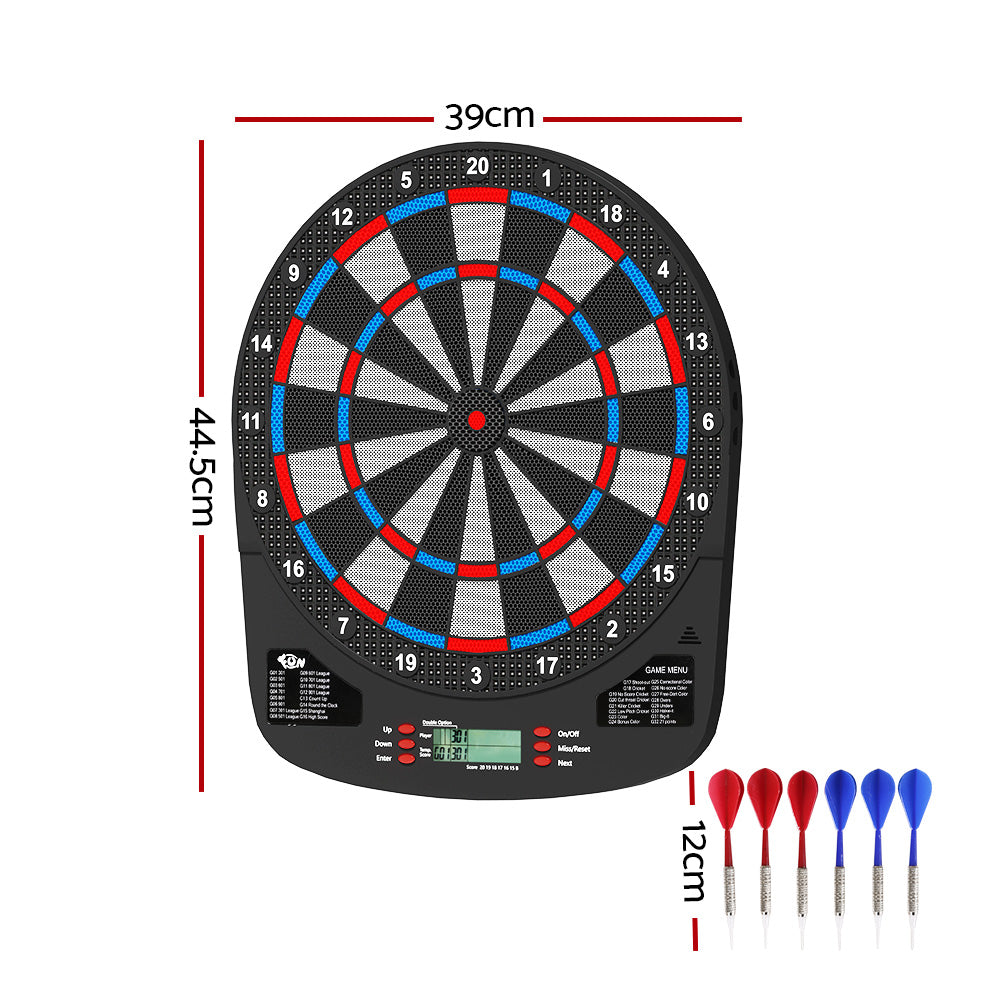 13.5" Dart Board with Soft Tip Darts Electronic Scorer