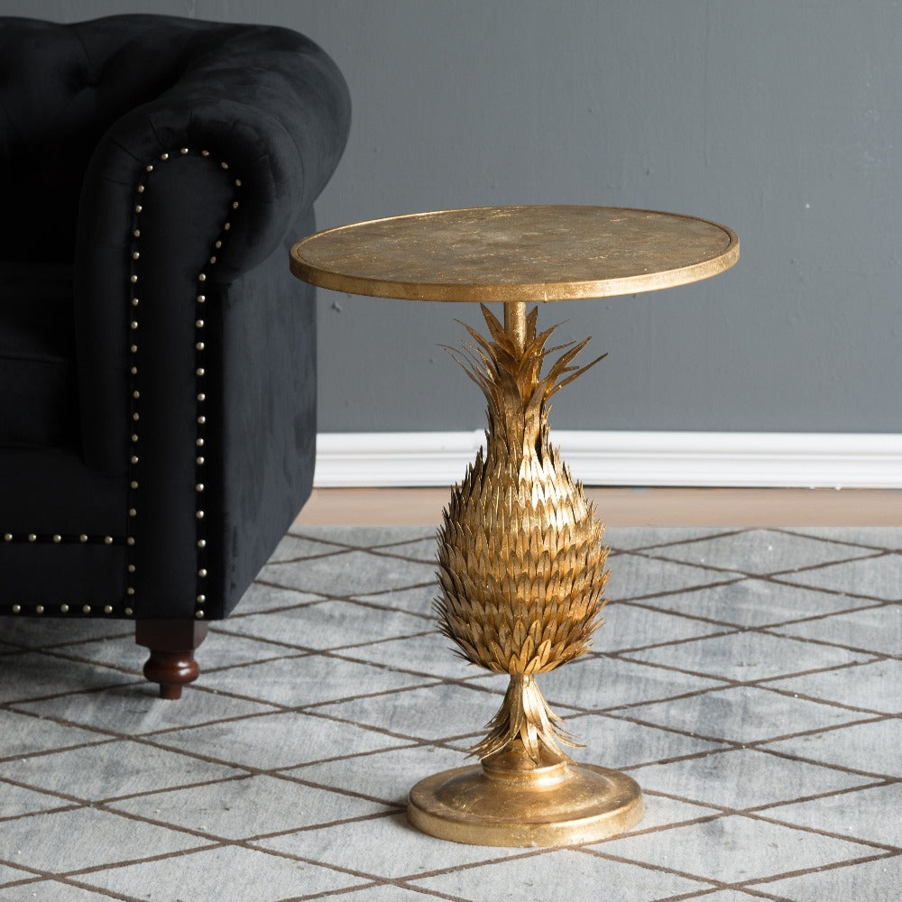 Golden Pineapple Side Table