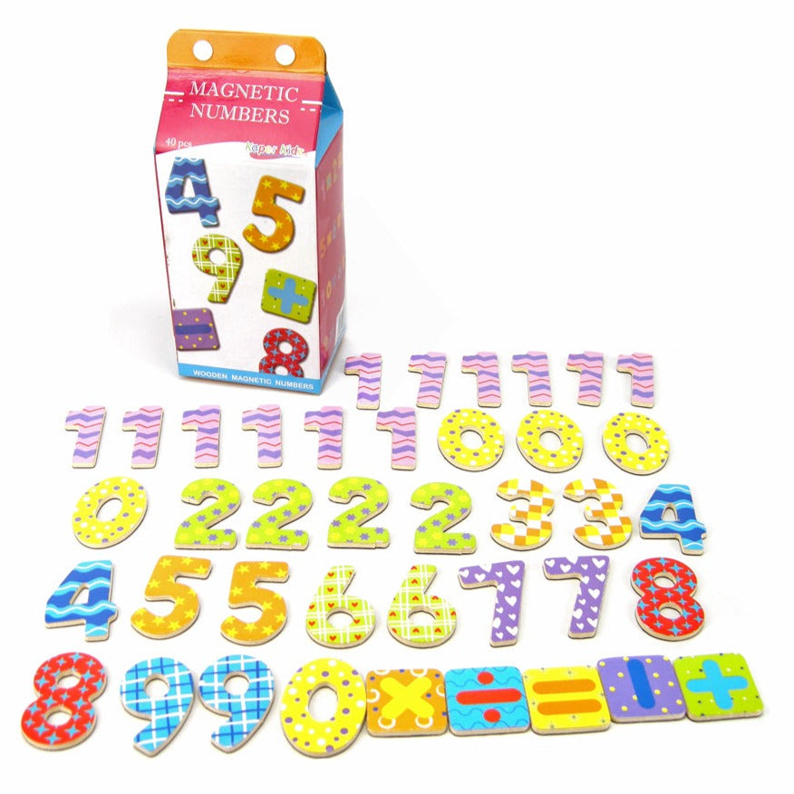 Magnetic Numbers In Milk Carton