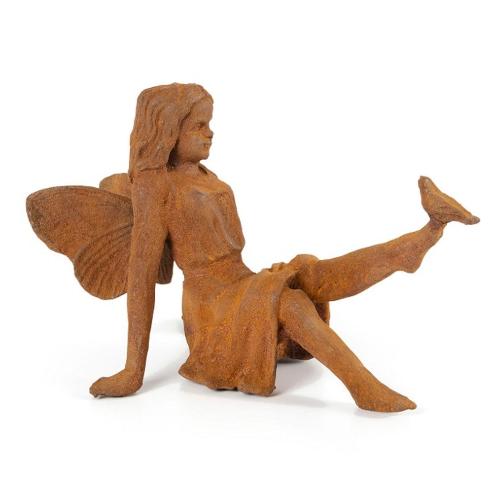 Outdoor Cast Iron Leg Up Fairy Garden Statue