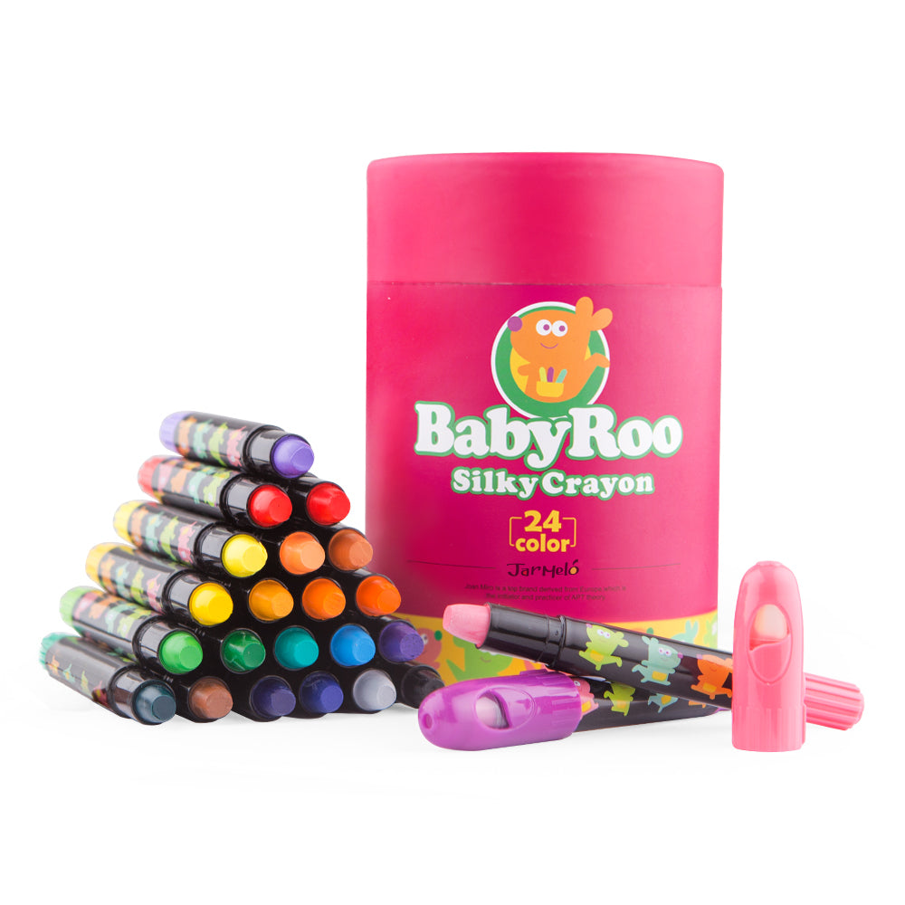 Silky 24 Colours Washable Crayons - Baby Roo