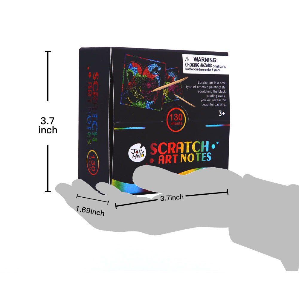 Glittery Scratch Art Notes Box Set 130Pcs