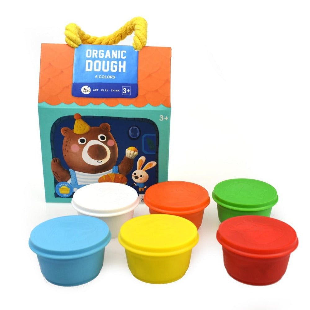 Kids Modelling Organic Dough Set - 6 Colours