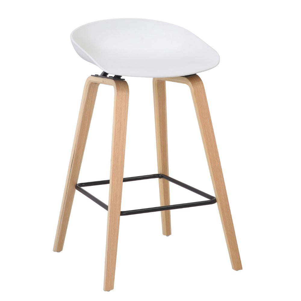 Comfort Bar Stool Set of 2 - White