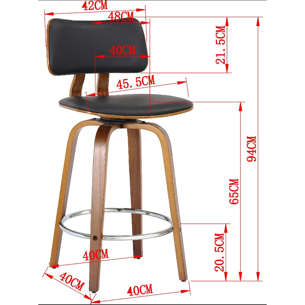 Excalibur Kitchen Swivel Bar Stool (Set Of 2)