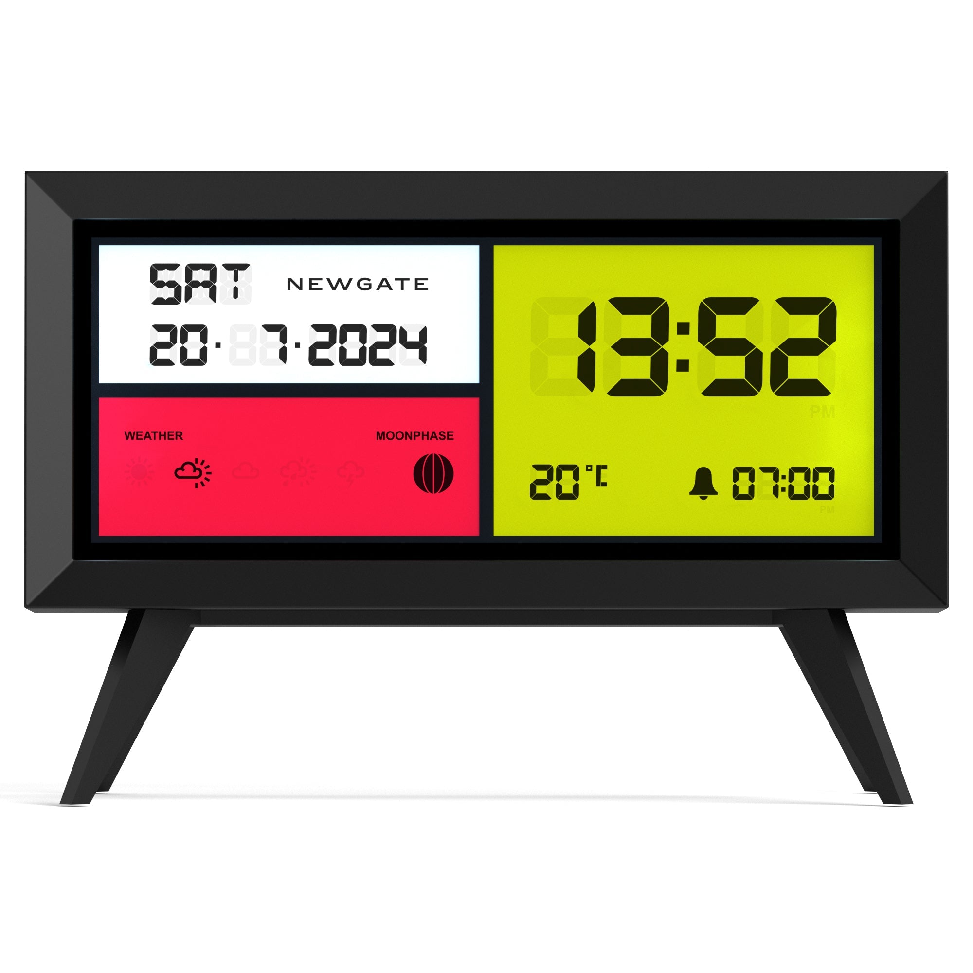 Newgate Spectronoma LCD Alarm Clock Matte Black