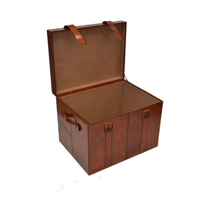 Elegant Leather Trunk Box - LARGE (Available In 2 Colors)