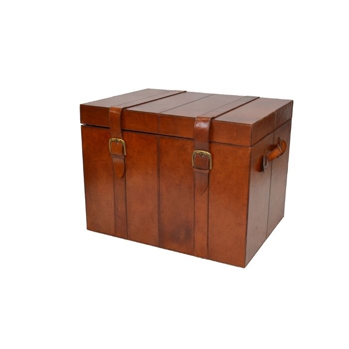 Elegant Leather Trunk Box - LARGE (Available In 2 Colors)