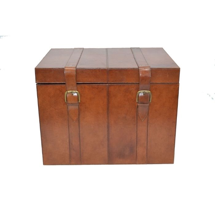 Elegant Leather Trunk Box - LARGE (Available In 2 Colors)