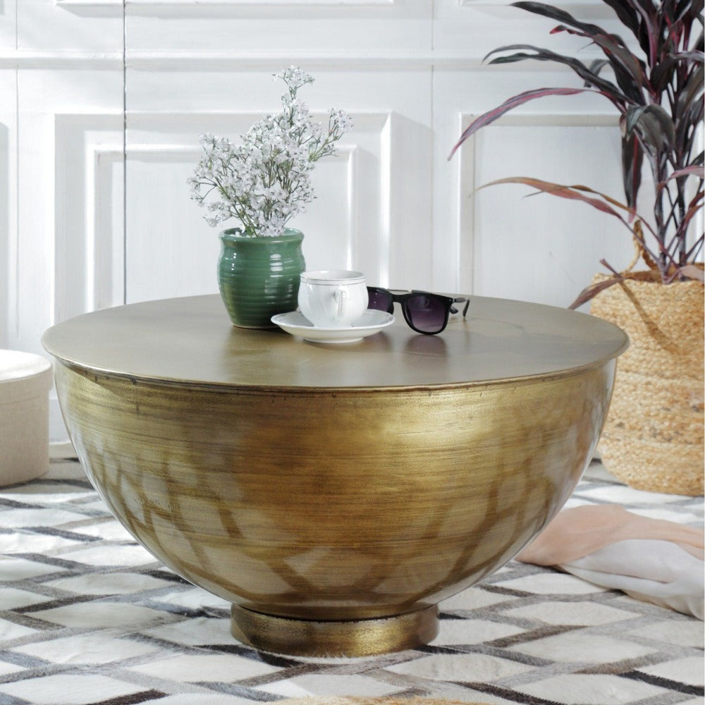 Selina Polished Brass Finish Coffee Table