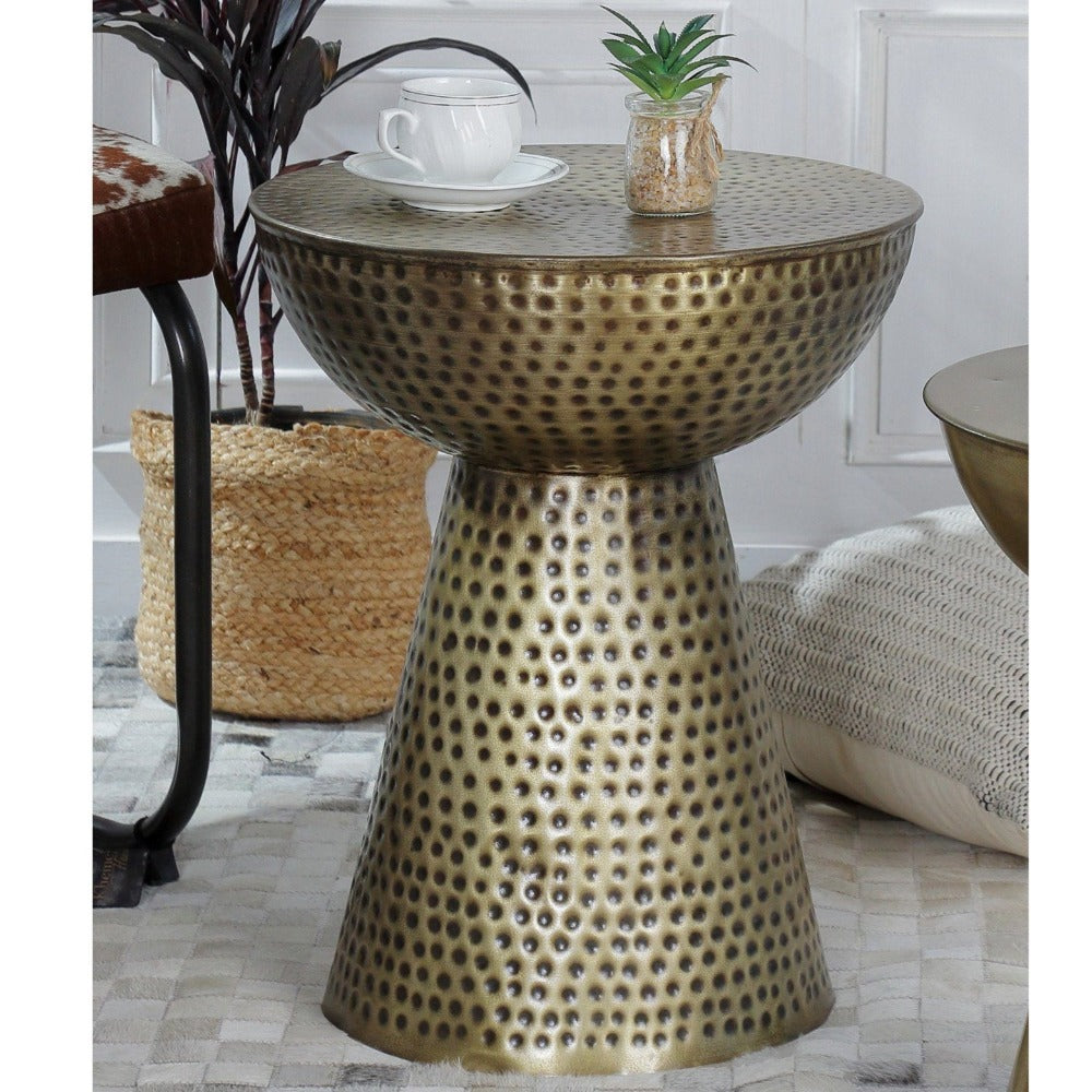 Biden Hammered Pattern Side Table