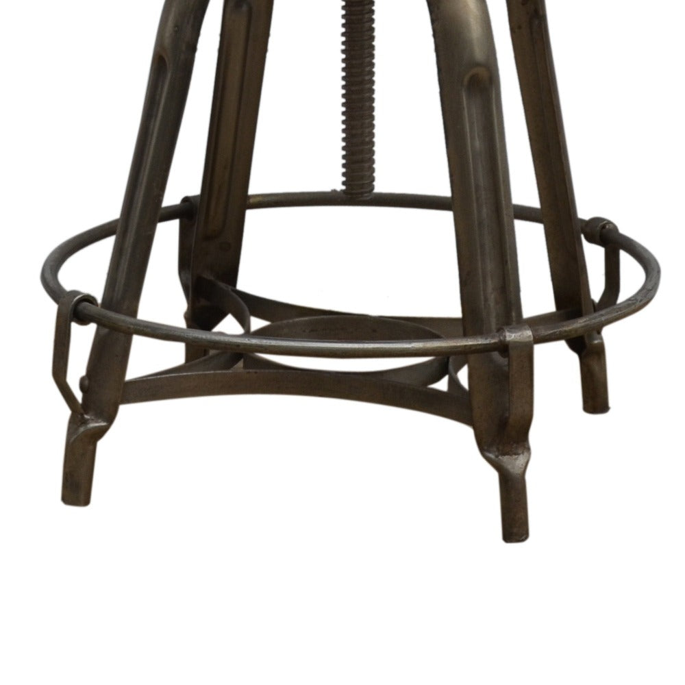 Maggie Leather Industrial Bar Stool