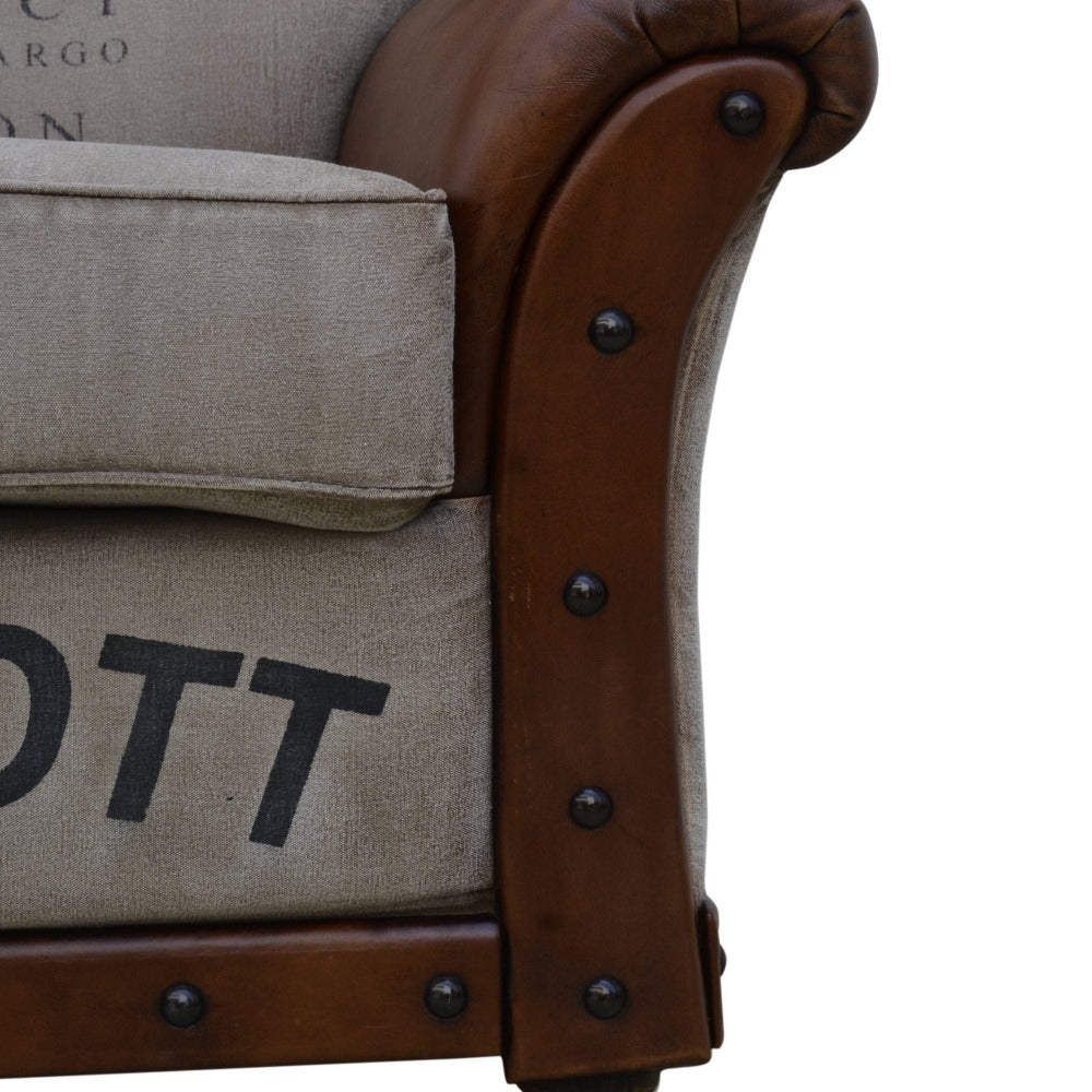 ALCOTT Leather Vintage  Armchair