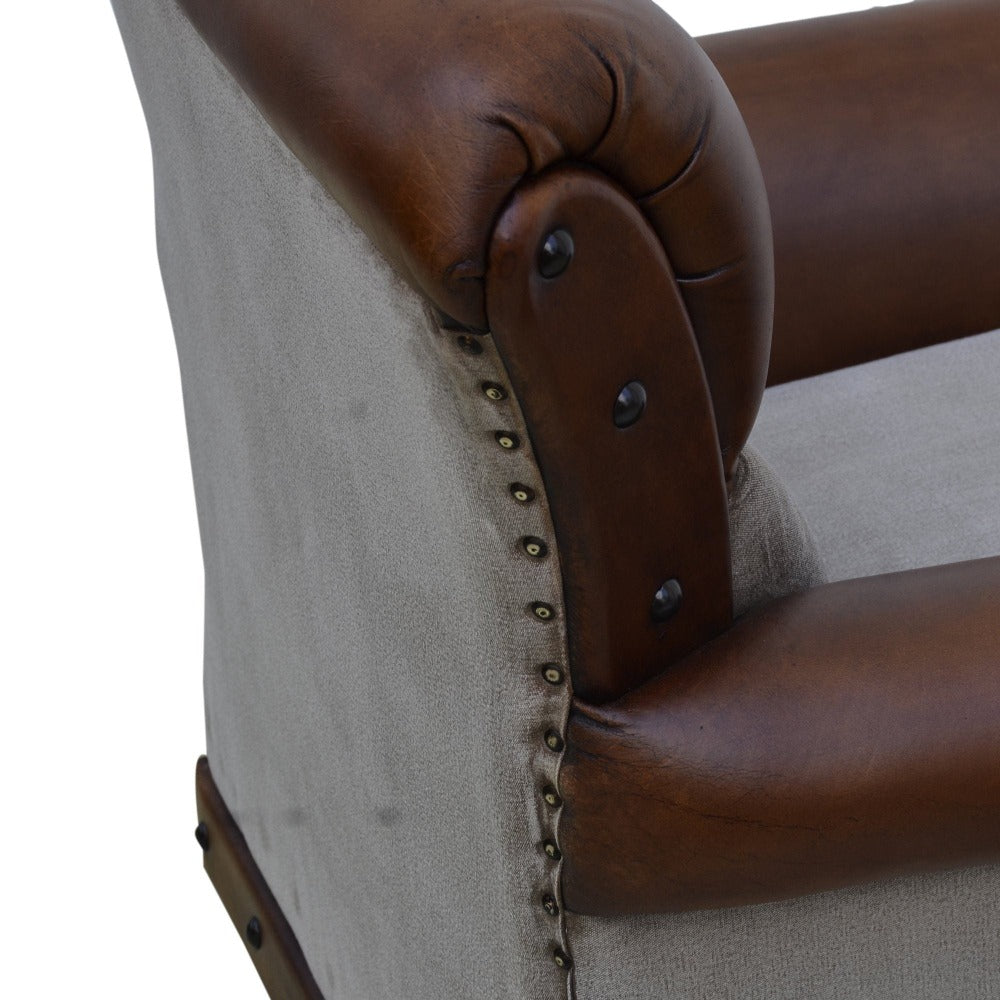 ALCOTT Leather Vintage  Armchair