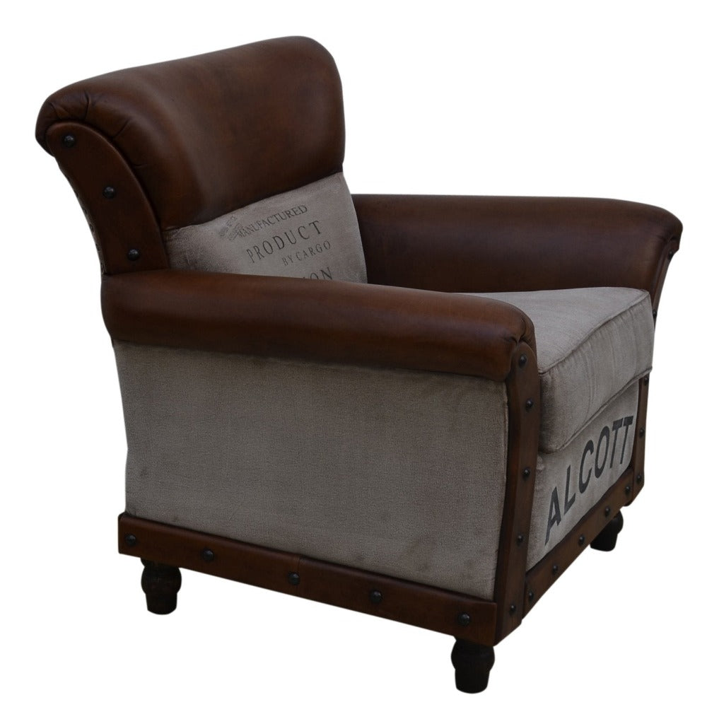 ALCOTT Leather Vintage  Armchair