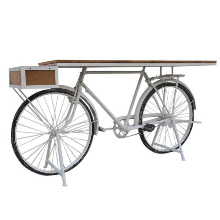 White Vintage Bicycle Bar