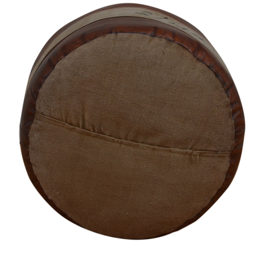 "Savon France" Round Handmade Ottoman