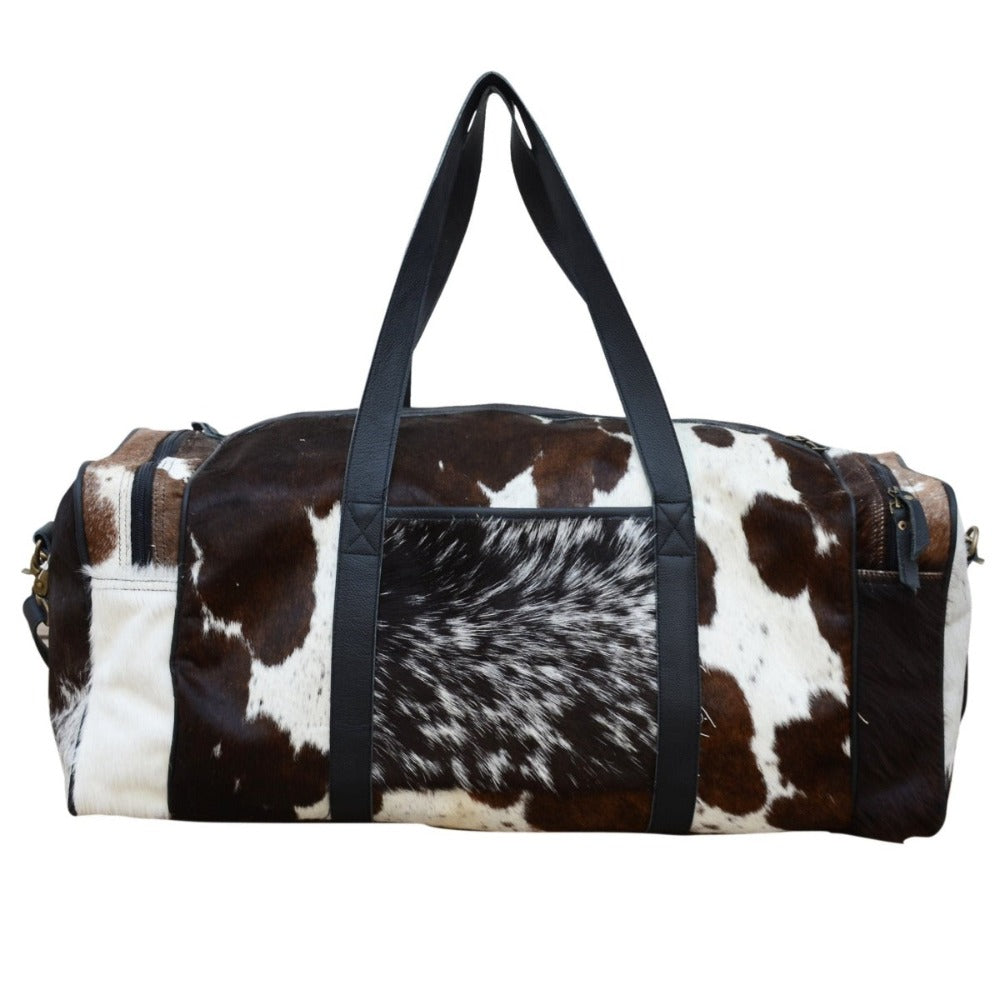 Cowhide Patch Overnight Bag