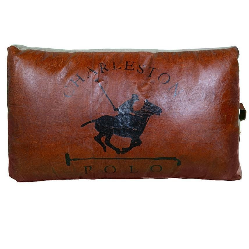 "Charleston Polo" Handmade Leather Cushion