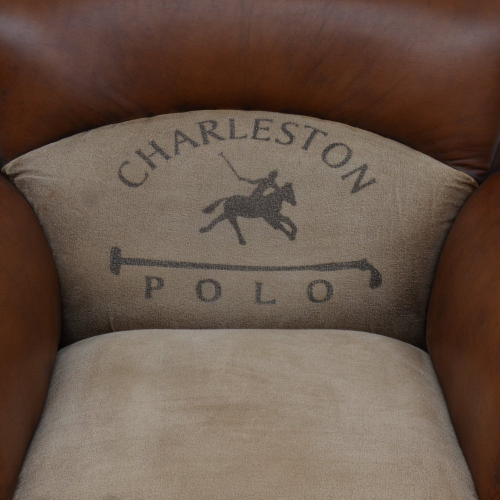 Charles Polo Leather Vintage Armchair