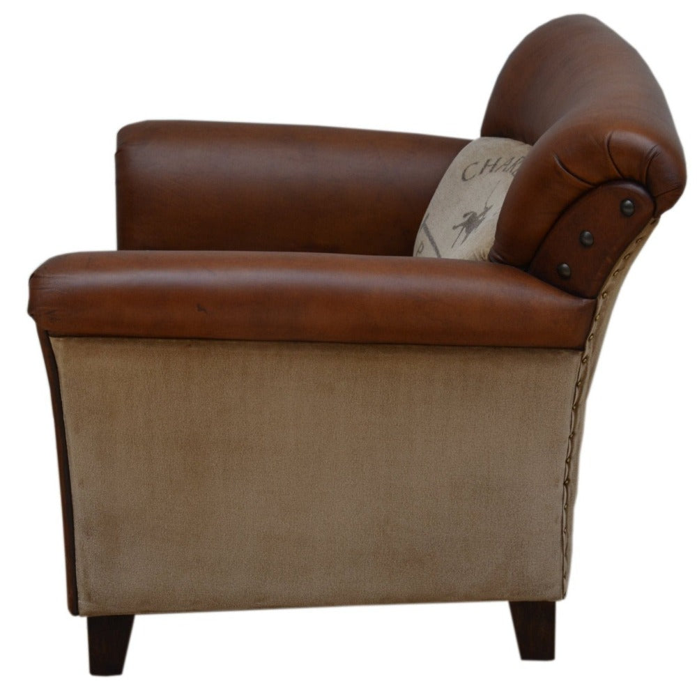 Charles Polo Leather Vintage Armchair