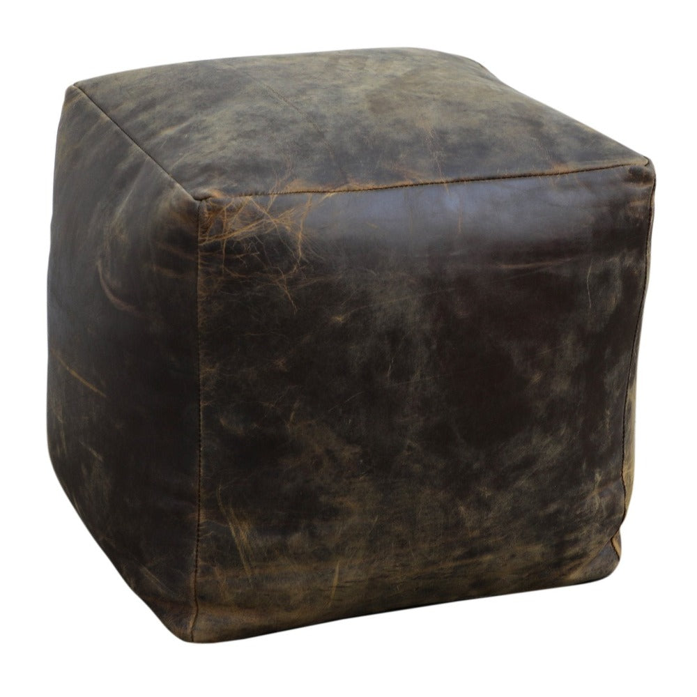 Vintage Leather Ottoman