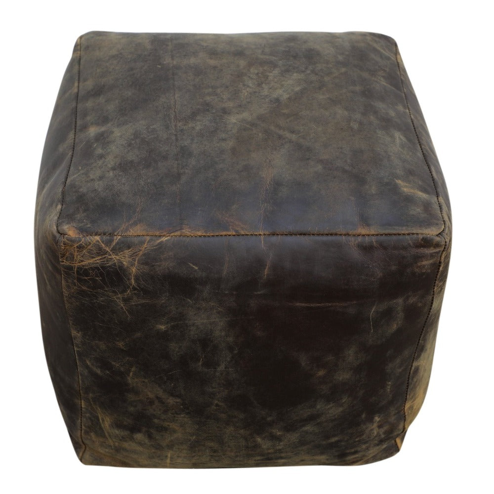 Vintage Leather Ottoman