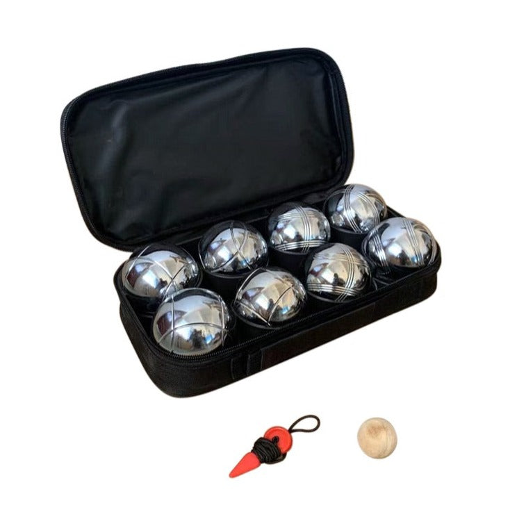 Deluxe 8 Metal Bowls Bocce / Petanque Game Set