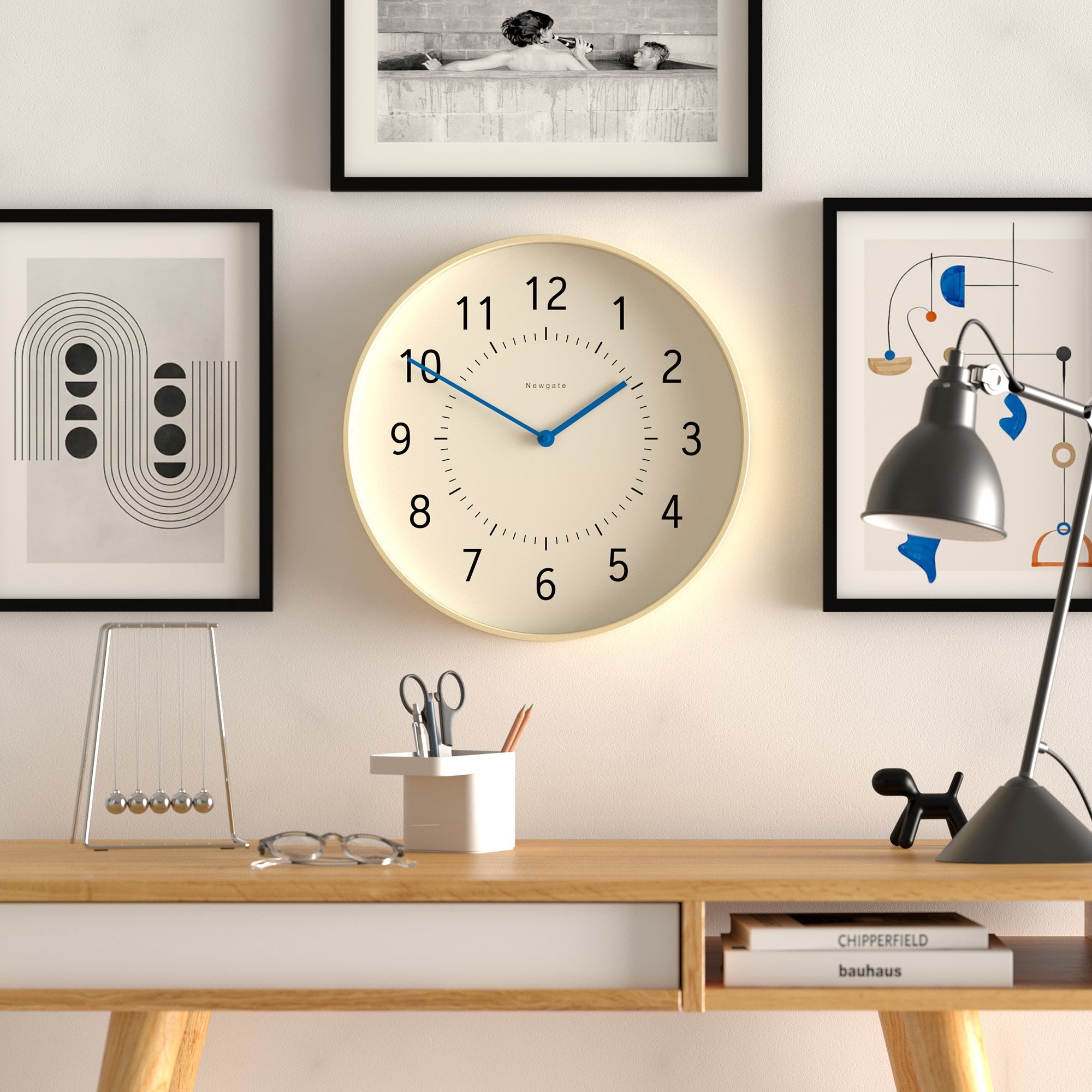 Newgate Monopoly Wall Clock With Blue Hands