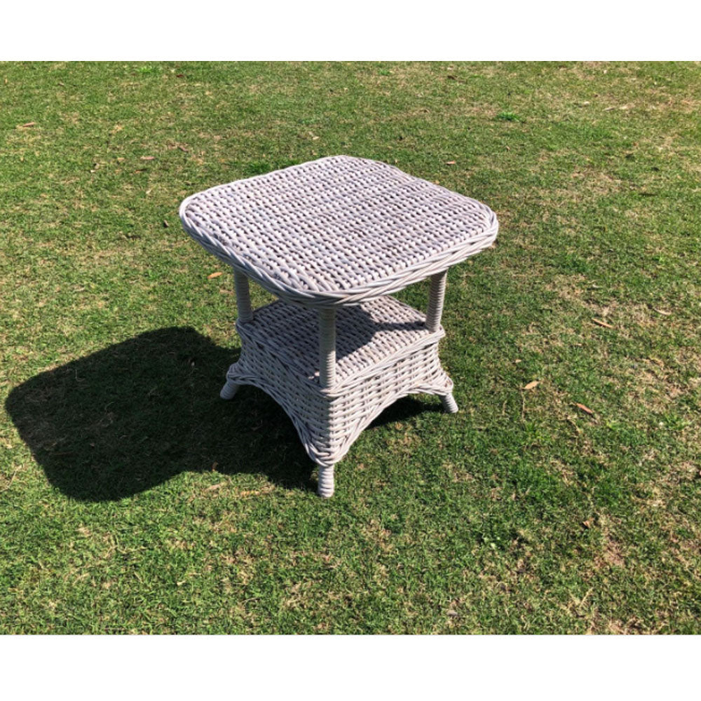 Serene Outdoor Wicker Side Table