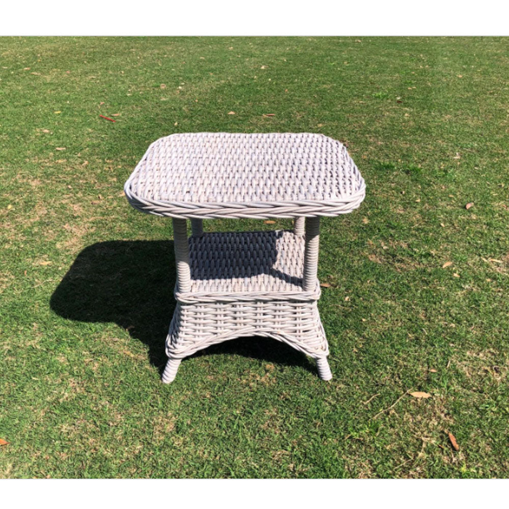 Serene Outdoor Wicker Side Table