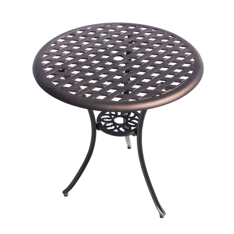 Lattice Cast Aluminium 2 Seater Garden Table Set