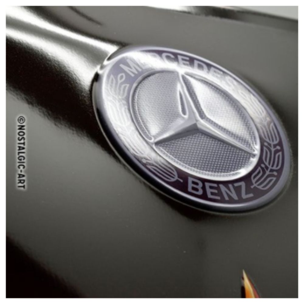 Mercedes Benz Logo Evolution Metal Sign