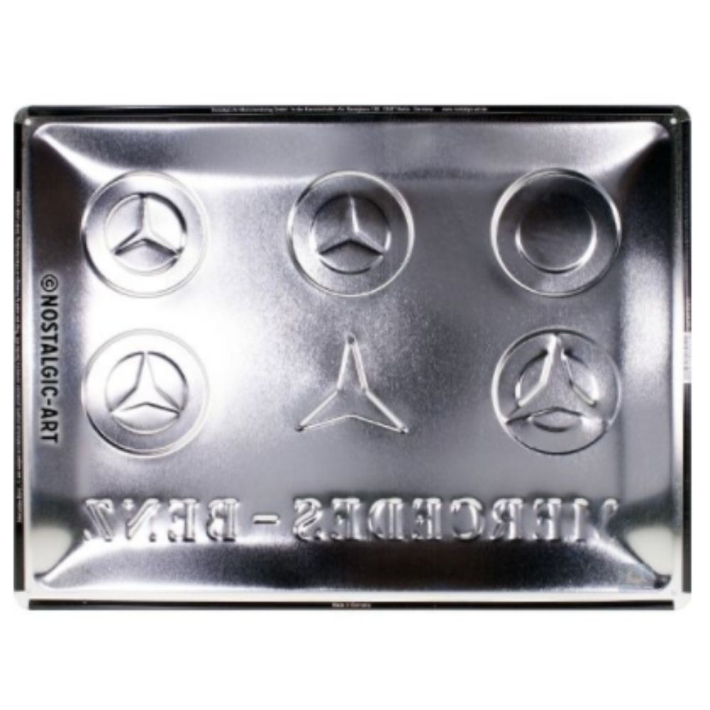 Mercedes Benz Logo Evolution Metal Sign