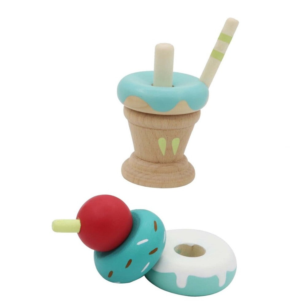 Kids Wooden Stacking Ice Cream Mint