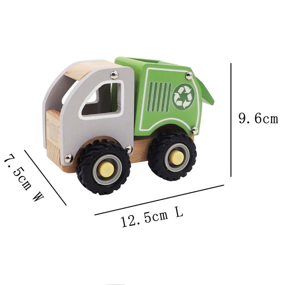 Kids Wooden Vehicle Toys - Recycle Truck