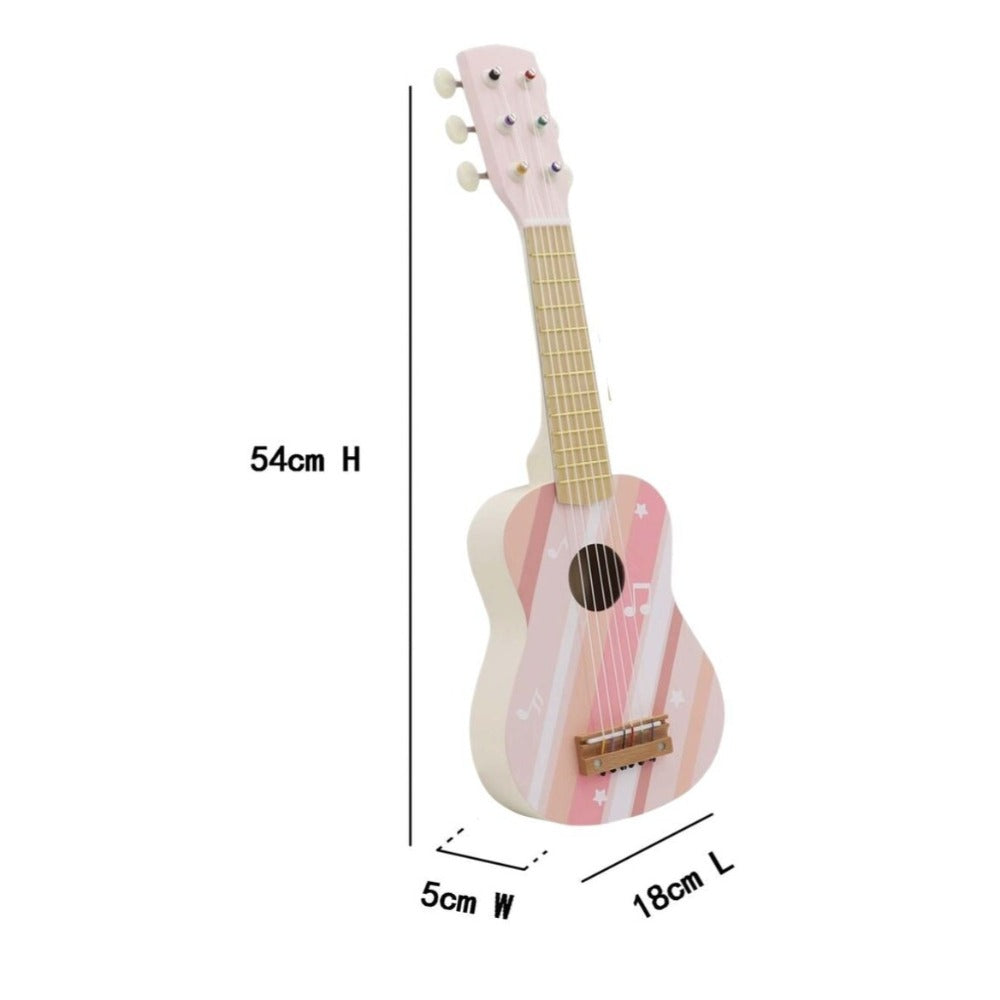 Kids Wooden Guitar Tea Rose