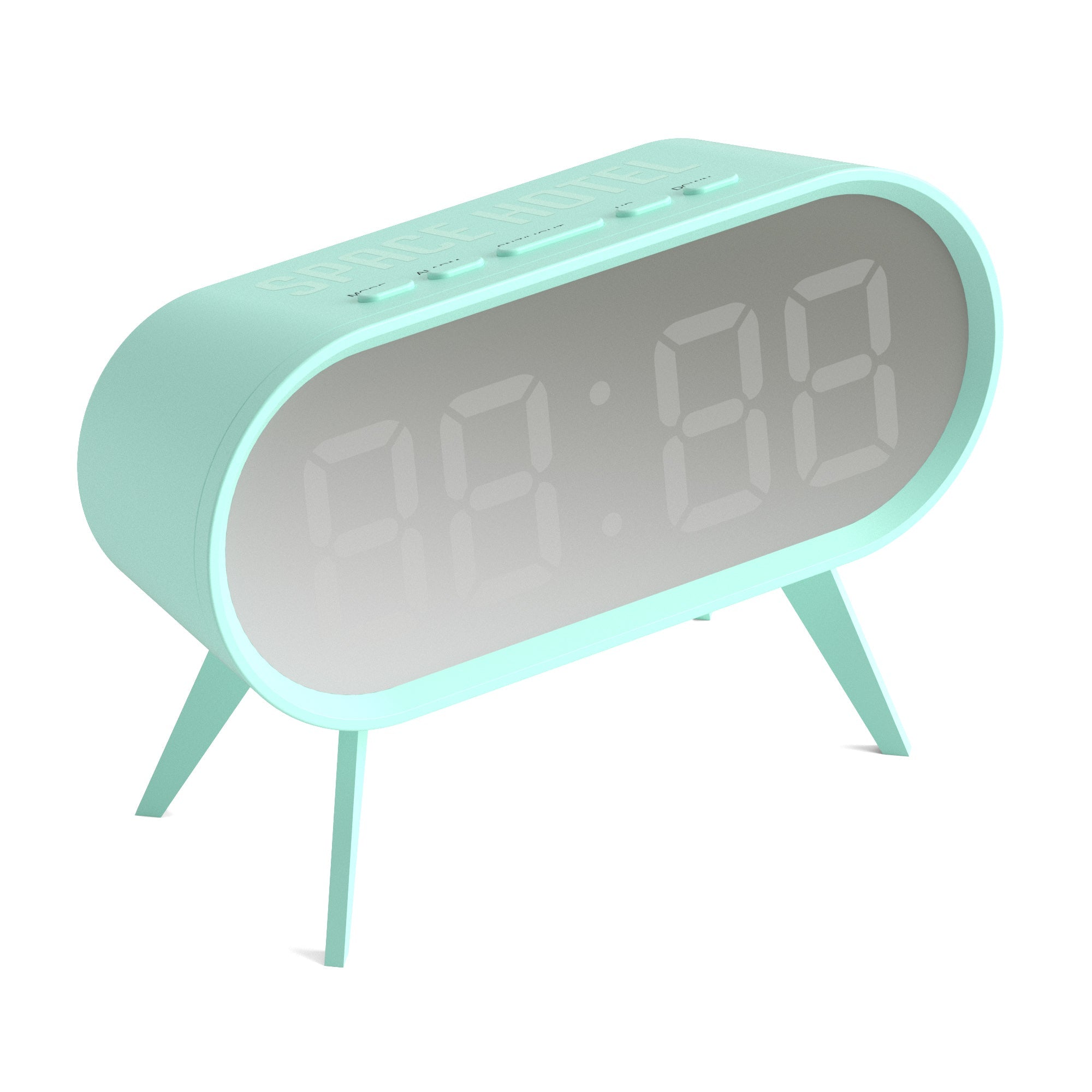 Newgate Space Hotel Cyborg Led Alarm Clock Blue