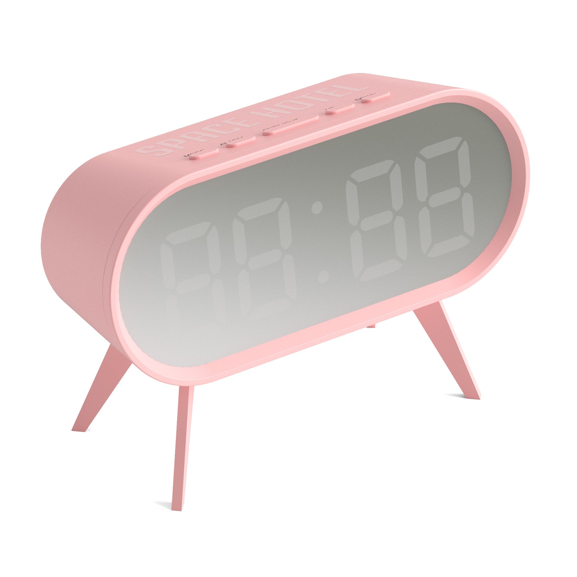 Newgate Space Hotel Cyborg LED Alarm Clock Pink