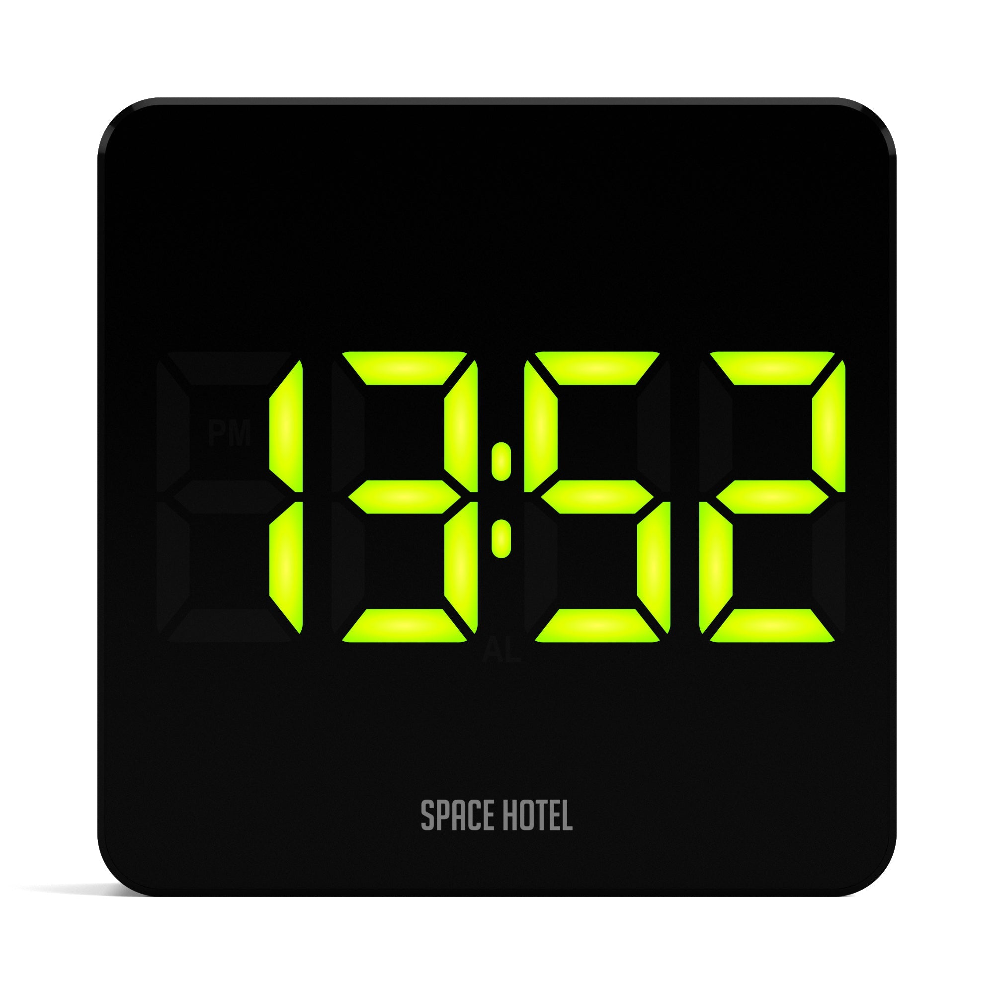 Newgate Space Hotel Orbatron Alarm Clock Black Case - Black Lens - Green LED