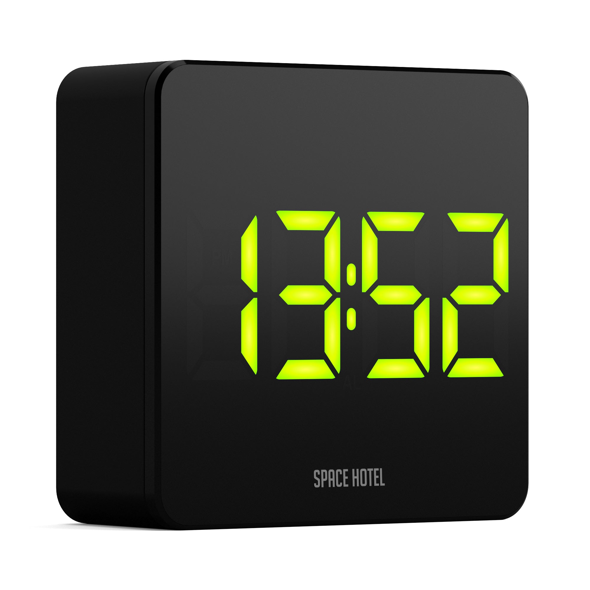 Newgate Space Hotel Orbatron Alarm Clock Black Case - Black Lens - Green LED