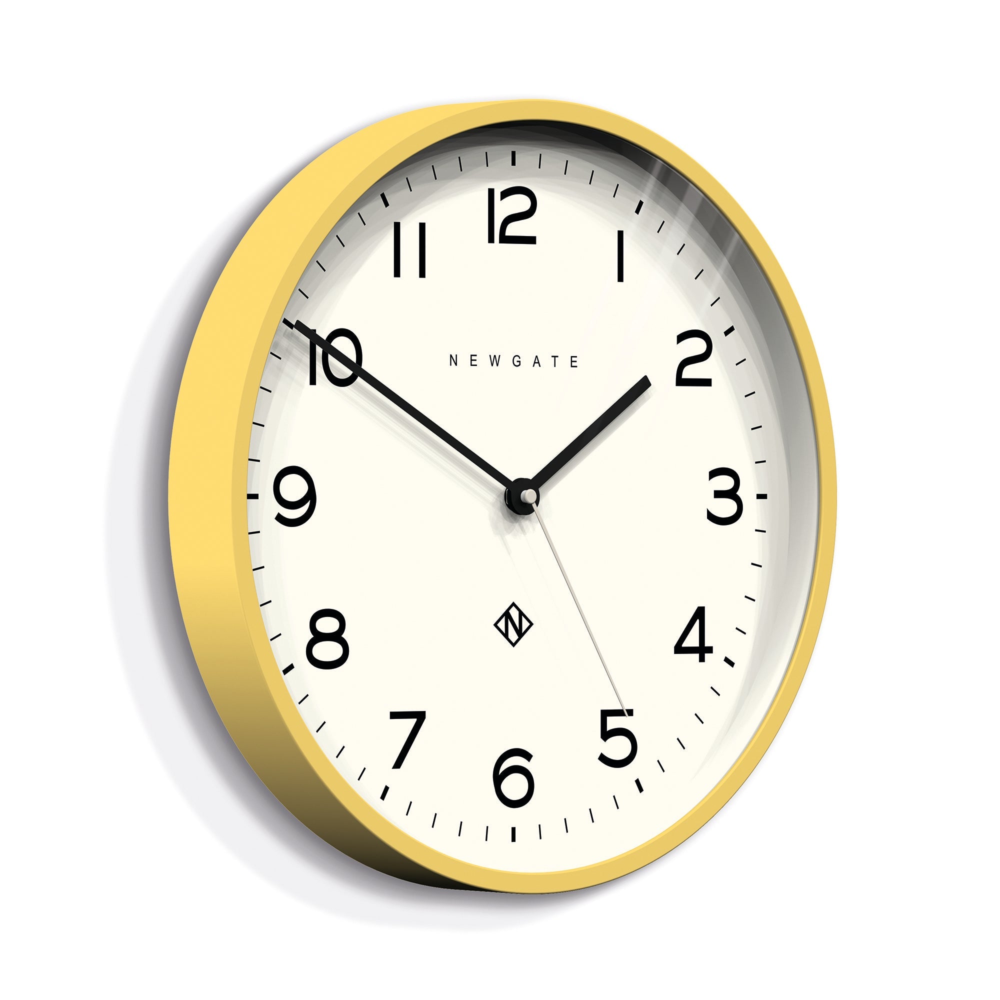 Newgate Echo Number Three Wall Clock Silicone Yellow